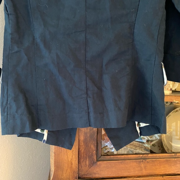 Love Tree Navy Blue Linen Blazer - Picture 6 of 6